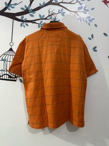 Men's Orange Striped Polo Shirt 🇩🇪