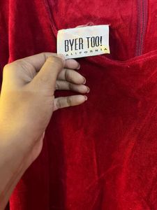 Red Velvet Mini Dress