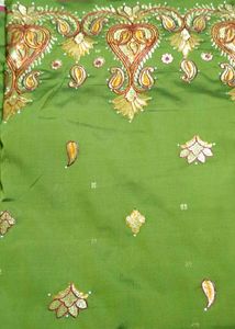 Beautiful Green Embroidered Saree