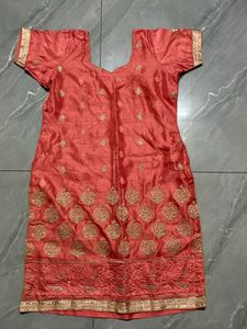 Coral Silk metallic thread New suit
