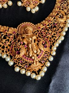 Lord Krishna Idol Necklace Set Premium quality