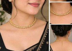 Elegant Gold Tone Choker Necklace