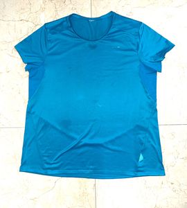 Quechua Dry-Fit Running T-Shirt – Teal Blue