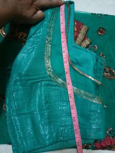 Elegant Saree With Stitched Blouse &amp; Chaniya