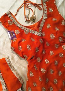 Rust orange sharara set