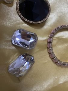 combo of Sparkling Hair Pins, earrings and bracele
