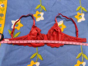 Red Net Bra