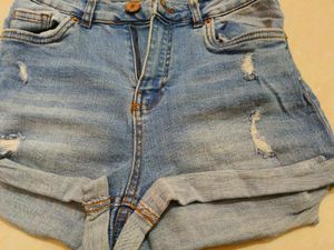 Distressed Denim Shorts