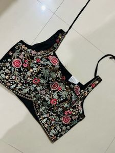 ethnic pallazo set and crop top with jacket