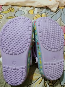 Cute Purple Clogs with Bear Charms