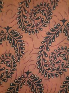 Elegant rustcolour Printed Saree with Blouse