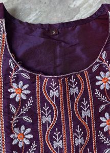 Embroidered Silk Kurta