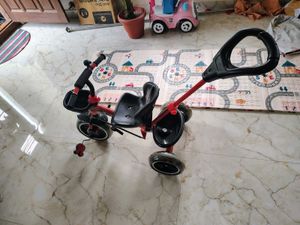Red Tricycle with Parent Handle