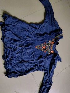 Embroidered Blue Kurta