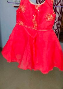 Vibrant Pink &amp; Gold Party Dress