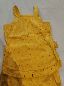 Yellow 💛 Chanderi Palazzo Pant with Suit