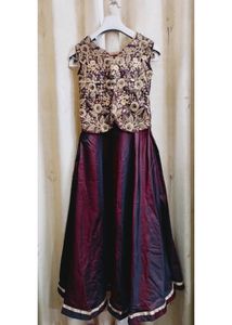 DEEP WINE THREE PIECE HEAVY GOWN