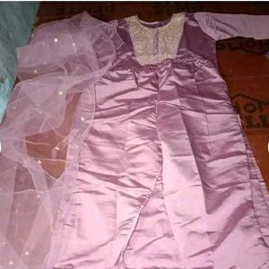 Rose pink Females Kurta Sets*