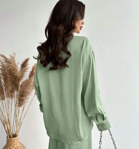 Sage Green Satin co-ords set
