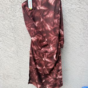 Maroon Tie-Dye Kurta