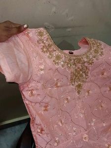 Beautiful Peach Embellished Gown