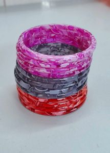 Vibrant Patterned Bangles Set