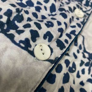 Leopard Print Button-Up nightwear/shirt