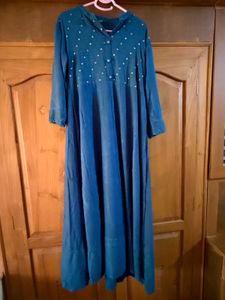 Elegant Teal Kurta with Embellishments