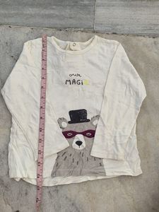 Cute Bear Print Long Sleeve Top