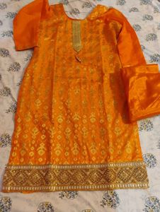 orange suit party wear