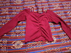 Chic Ruched Cold Shoulder Top