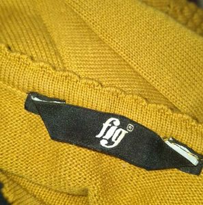 Mustard Knit 3/4 Sleeve Top