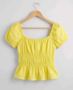 Charming Yellow Puff Sleeve Top(LIMITED OFFER)