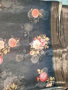 Elegant Floral Print Saree