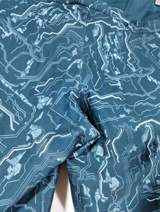 Teal Blue Printed Track Pant (Women)