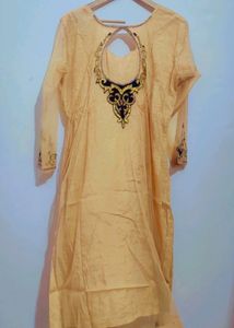 Golden Kurta With Dupatta PARTY WEAR