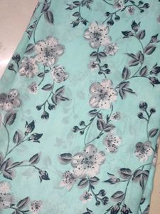 Beautiful Blue Floral Saree