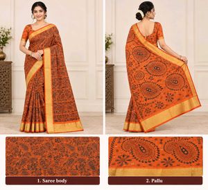 Sungudi cotton saree