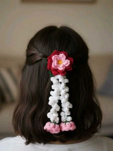 ✨Handmade Crochet Flower Hair Clip