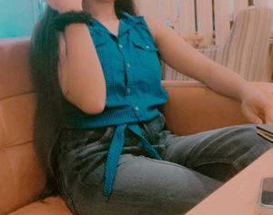 Blue Gingham Button-Up Shirt