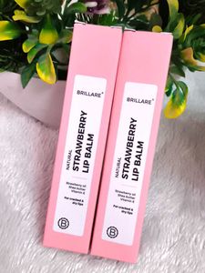 pack of 2 Brillare Strawberry Lip Balm is a natura