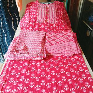 Printed Jaipuri Cotton Kurti Set For Women