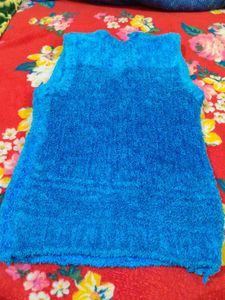 Blue Half Sweater