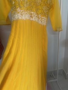 Vibrant Yellow Embroidered Kurta Set