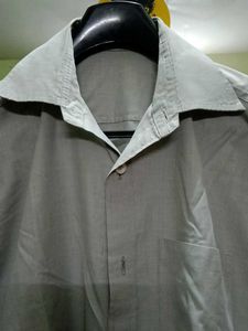 Men's Classic Formal Grey Button-Up Shirt