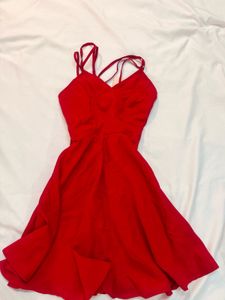 Red Sleeveless Mini Dress