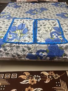 Floral Print Bedsheet with Pillow Covers