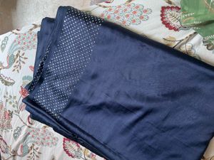 Elegant Navy Blue Embellished Saree