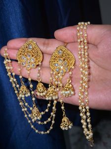 Gold Plated Maangtika with Pearls