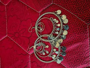 Bohemian Hoop Earrings with Coins